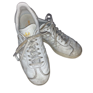 Adidas Gazelle Sneakers, Size 5.5, White